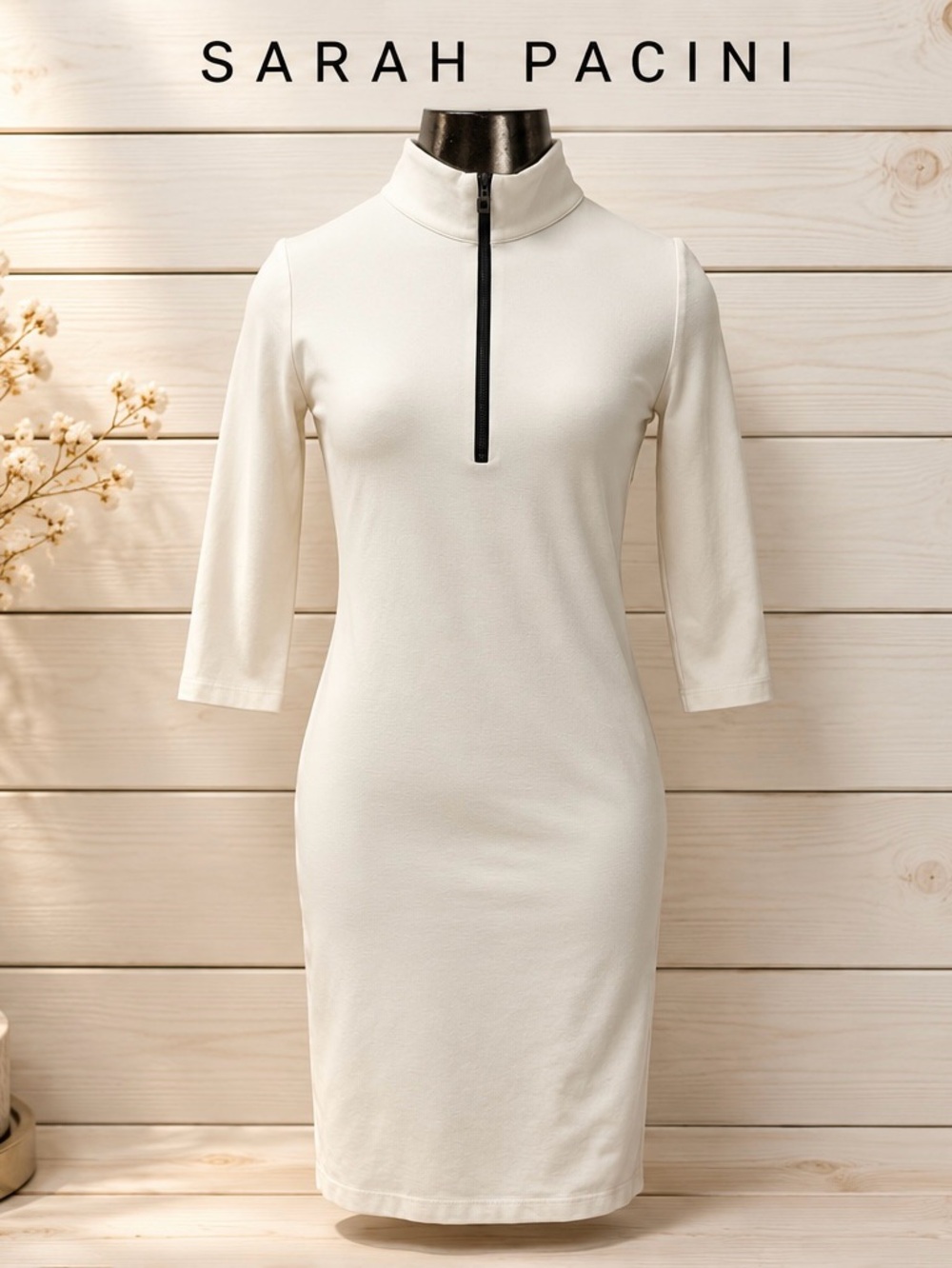 Sarah Pacini Ivory Stretch Dress – Size 1 / XS-S